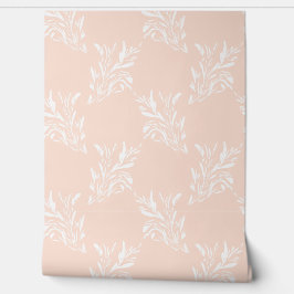 Papel Pintado Neutral Peach Trellis Patrón botánico