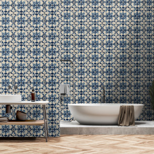 Papel Pintado Nilo azul crema italiana