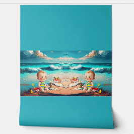 Papel Pintado Niño en la playa