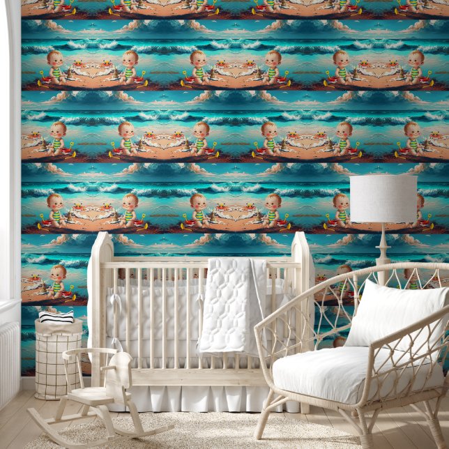 Papel Pintado Niño en la playa (Niños)