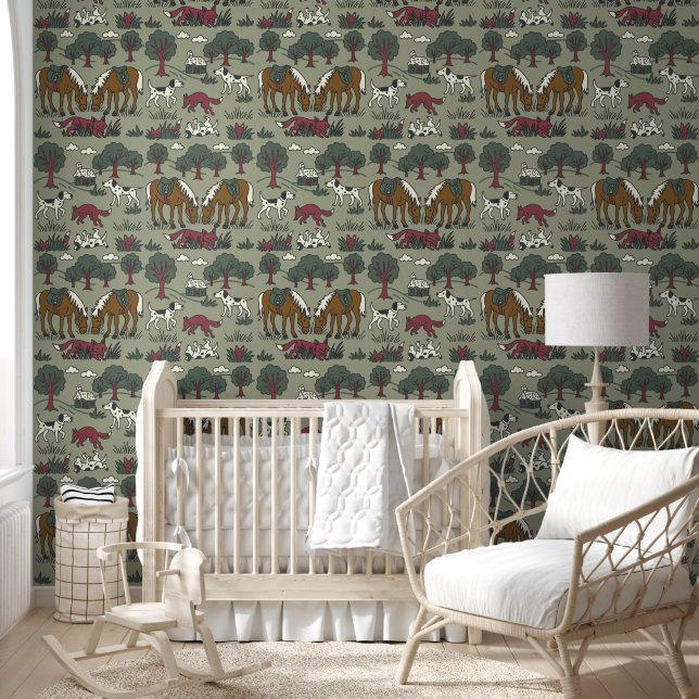 Papel Pintado Niños Cazadores Club Folkart perro perro perro per (Niños)