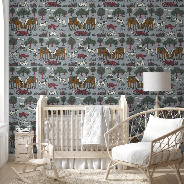 Papel Pintado Niños Cazadores Club Folkart perro perro perro per (Niños)