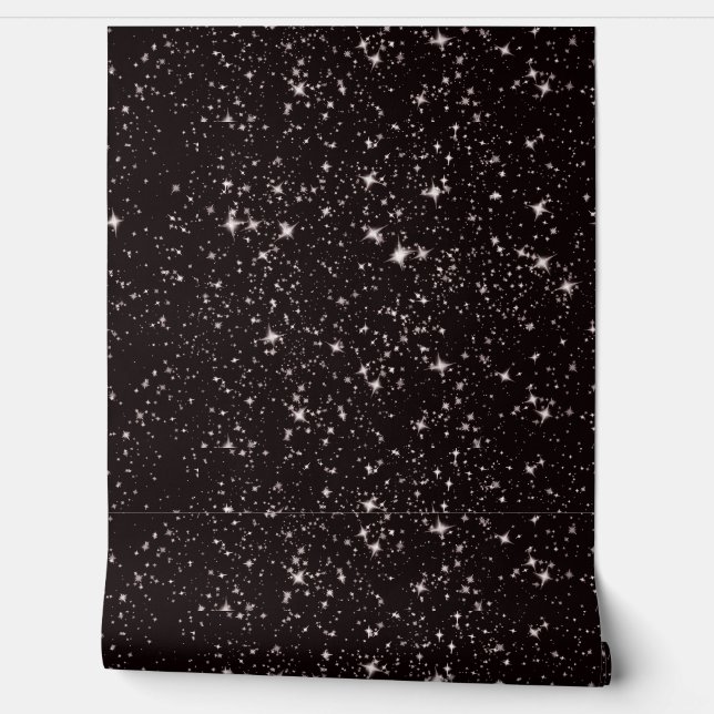 Papel Pintado noche negra de estrellas (Desenrollar)
