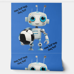 Papel Pintado Nombre de texto personalizado Robot Cyborg Soccer