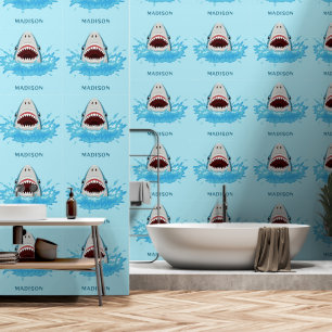 Papel Pintado Nombre personalizado divertido de tiburones