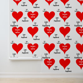 Papel Pintado Nombres de parejas de corazones rojos