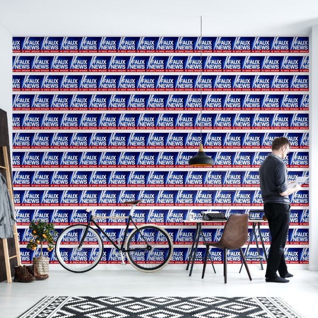 Papel Pintado Noticias Falsas  (Sala de estar)