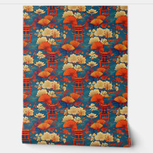 Nubes y flores japonesas