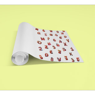 Papel Pintado Números de las letras de las letras de las letras