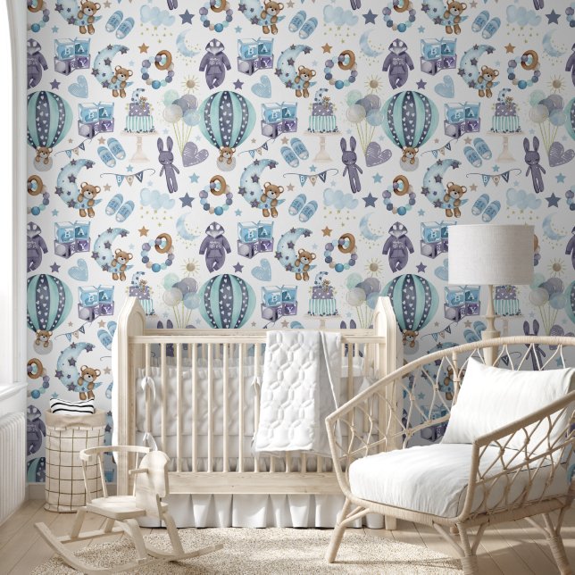 Papel Pintado Nursera Blue Baby Boy (Niños)