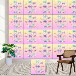 Papel Pintado Nursera de Moda y café - Pastel Dream Bows