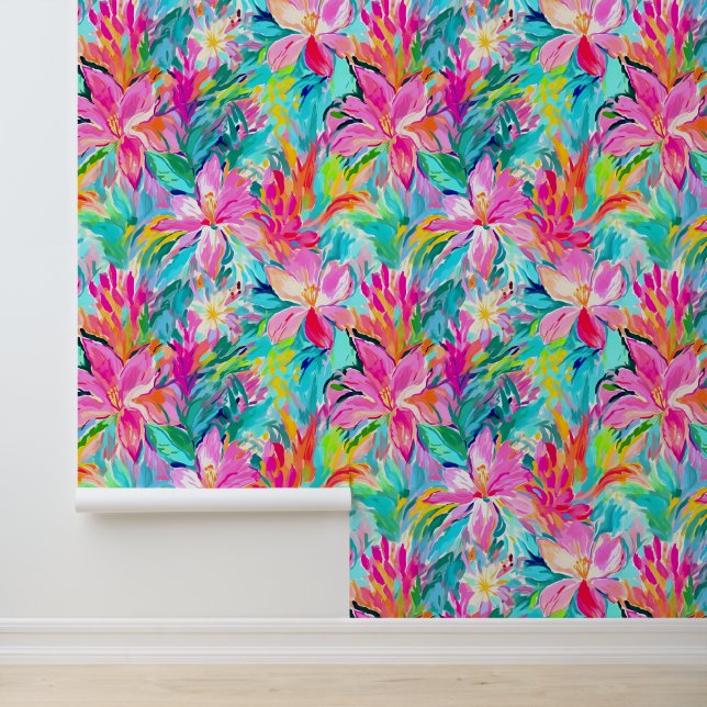 Papel Pintado Oasis de Lirio Rosa (Solicitud)