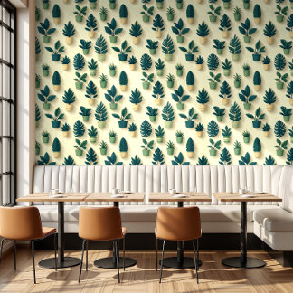 Papel Pintado Oasis del Loft Botánico | Decoración de Airbnb de