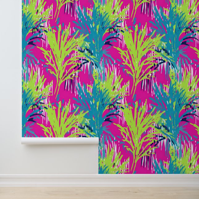 Papel Pintado Oasis Tropical de Medianoche (Solicitud)