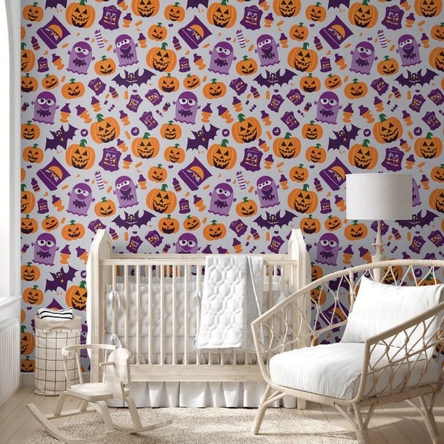 Papel Pintado Objetos de Halloween (Niños)