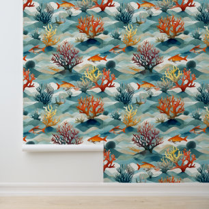 Papel Pintado Ocean Marine Underwater Peks and Stick