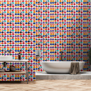 Papel Pintado Ocho bolas de colores tradicionales,