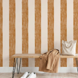Papel Pintado Ocre beige dorado cálido gran franja escandinavo