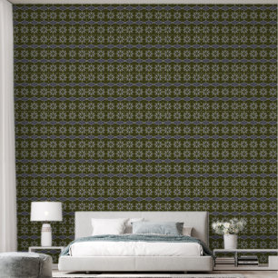 Papel Pintado Octagon floral Sage Leafy y Diagonal