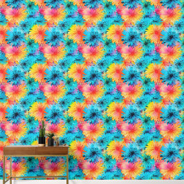 Papel Pintado Ocupado Patrón de tintes florales no1