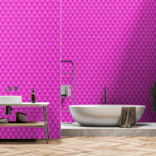 Papel Pintado Ogee Gold Diamond Tufed Pink