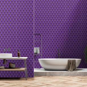 Papel Pintado Ogee Gold Diamond Tufed Purple