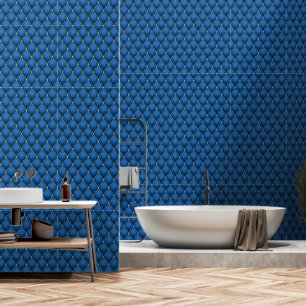 Papel Pintado Ogee Gold Diamond Tufted Navy Blue