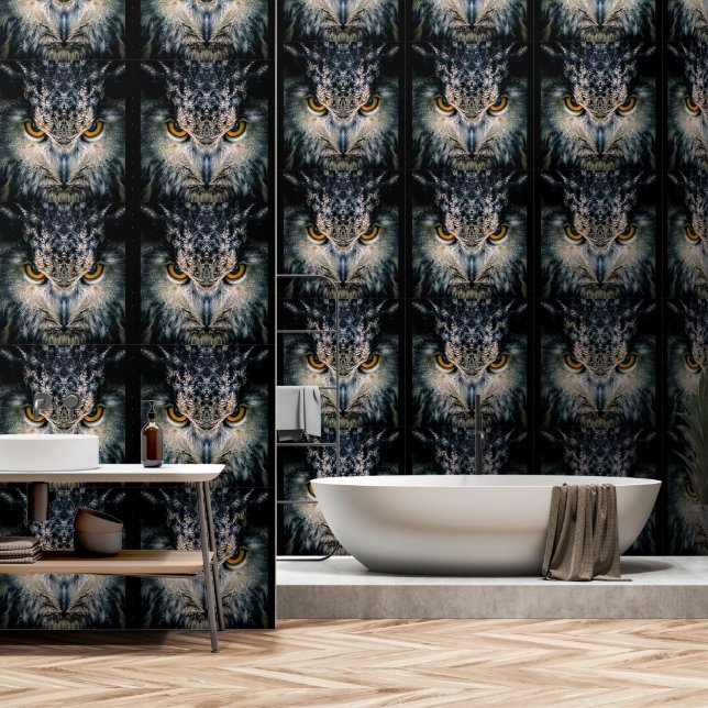 Papel Pintado Ojos de búho (Baño)