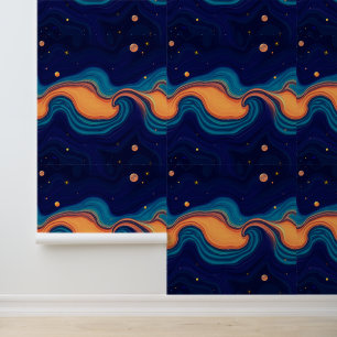 Papel Pintado Olas cósmicas: Una sinfonía celestial