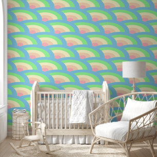 Papel Pintado olas de arco iris encantadoras