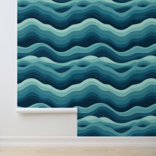 Papel Pintado Olas marinas serenas: un patrón de calumnia