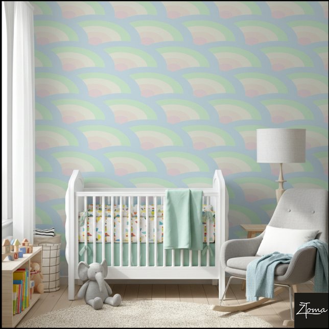 Papel Pintado Olas suaves de arcoíris encantadoras (Subido por el creador)