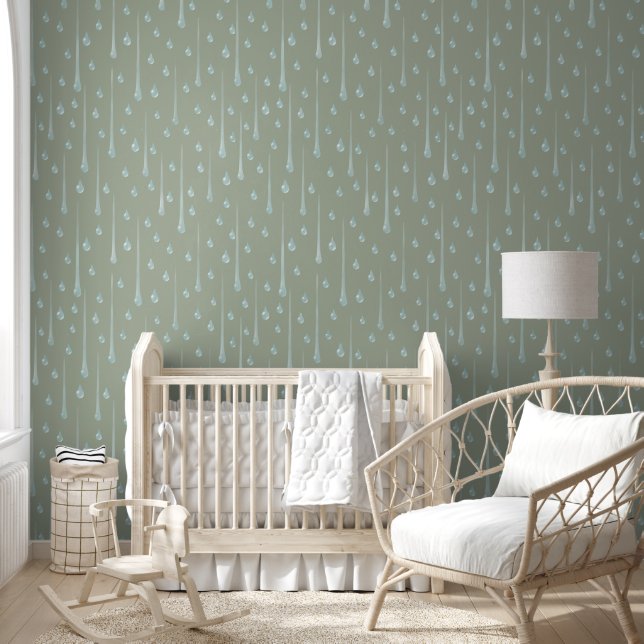 Papel Pintado Oliva Día Lluvioso (Niños)