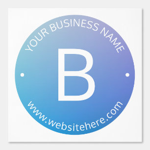 Papel Pintado Ombre de desvanecimiento azul y púrpura con texto 