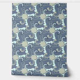 Papel Pintado Onda oceánica vintage