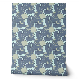 Papel Pintado Onda oceánica vintage