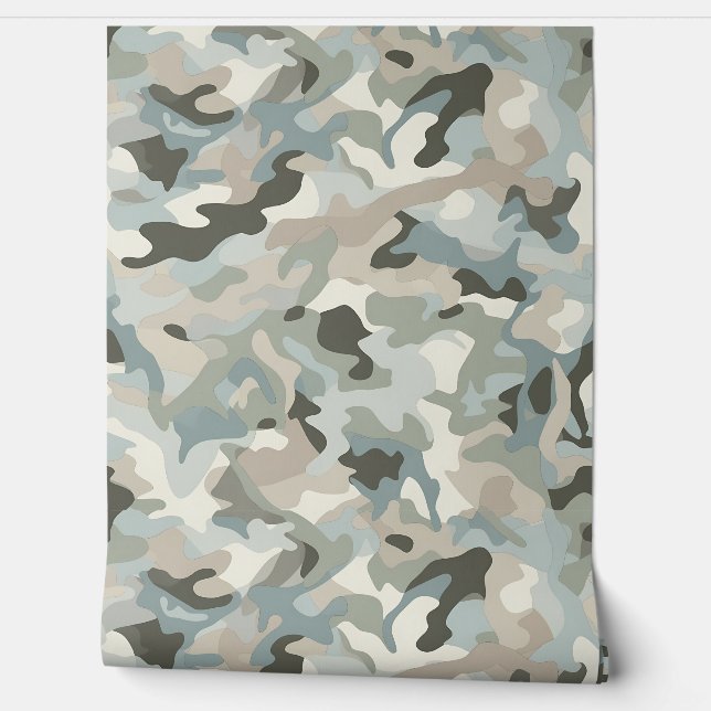 Papel Pintado Onda Stealth Blue Camo (Desenrollar)