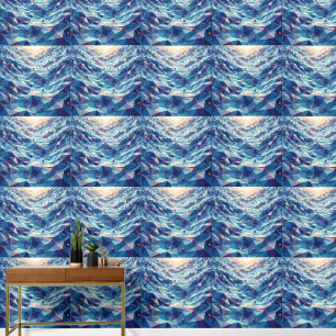 Papel Pintado Ondas geométricas abstractas: 3D dinámica
