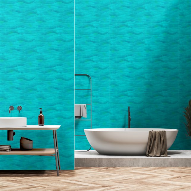 Papel Pintado Ondas turquesas (Baño)