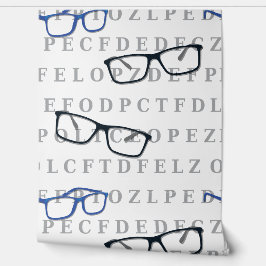 Papel Pintado Óptico Optometrista Tabla Oftálmica y Gafas