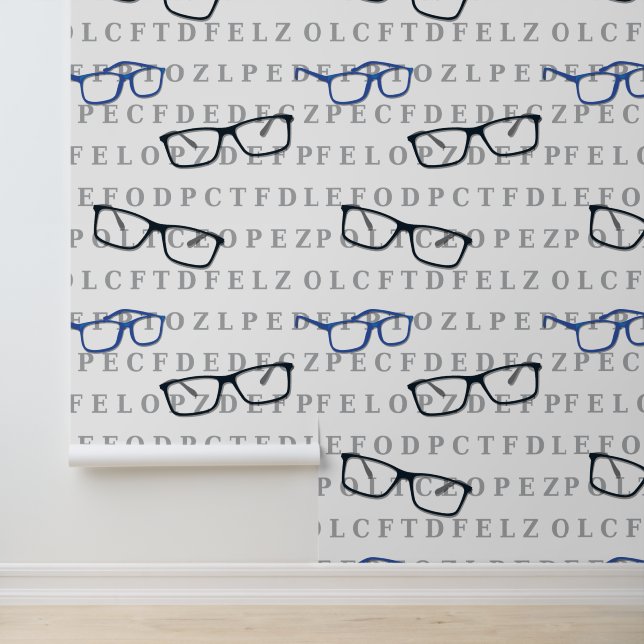 Papel Pintado Óptico Optometrista Tabla Oftálmica y Gafas (Solicitud)