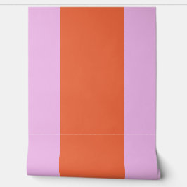 Papel Pintado Orange and Pink Stripes