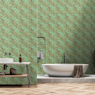 Papel Pintado Orano verde vintage estilo William Morris