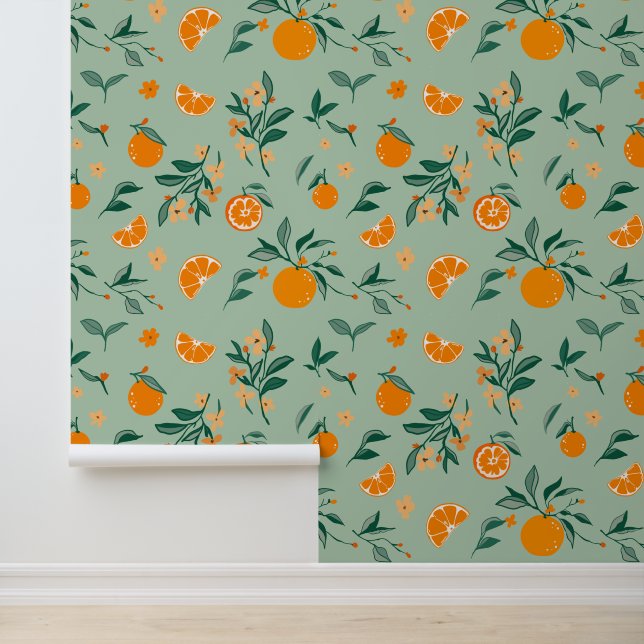Papel Pintado Orchard, Naranja ruso (Solicitud)