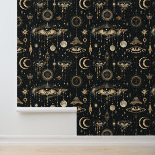 Papel Pintado Oro Negro Dark Goth