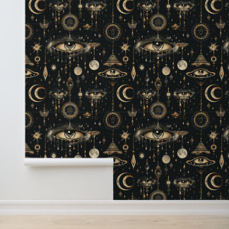 Papel Pintado Oro Negro Dark Goth