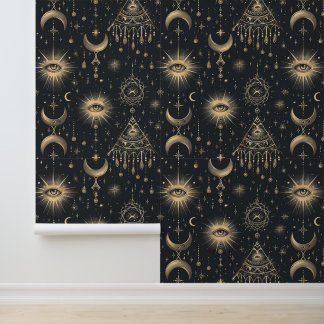 Papel Pintado Oro Negro Gótic Místico