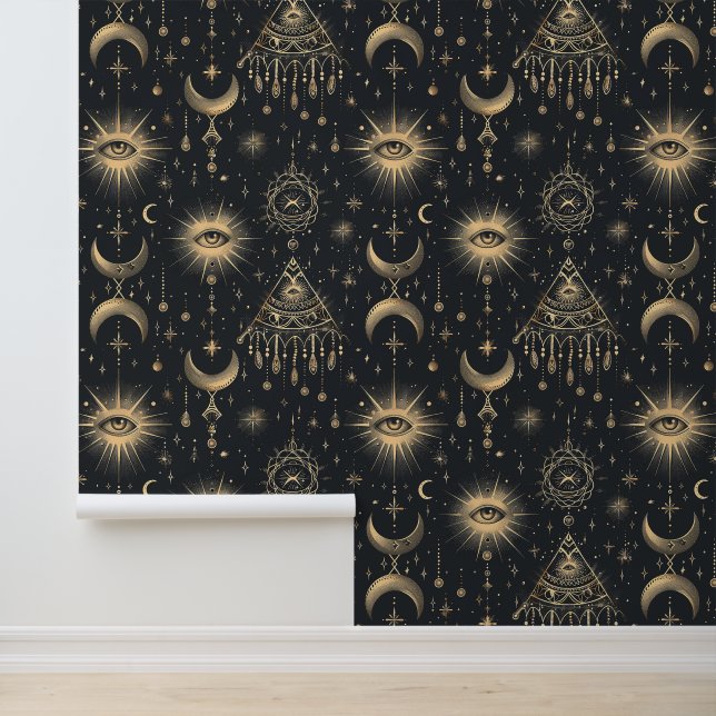 Papel Pintado Oro Negro Gótic Místico   (Solicitud)