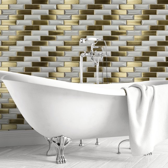 Papel Pintado Oro y ladrillo blanco (Subido por el creador)