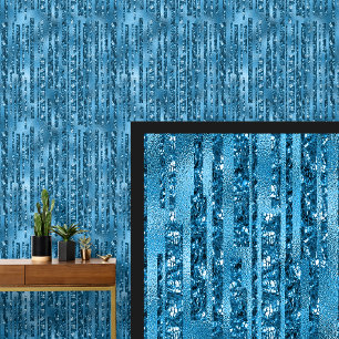 Papel Pintado Oscuro Mediano Agua Azul Luminosas Rayas De Aspect